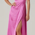 ASTR  Pink Satin Chemise Photo 0