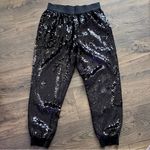 Alice + Olivia NWOT Black Sequin Pants Size 2 Photo 8