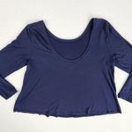 Aerie Music Festival Graphic T-Shirt Size M Navy Blue Top Tee Photo 7