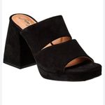 Free People Love is Everywhere Black Velvet Platform Sandals Women's Size 11 Photo 1