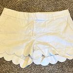J.Crew white Scalloped High Waist Shorts Photo 0