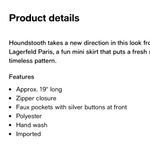 Karl Lagerfeld  Mint Houndstooth Skirt Photo 5