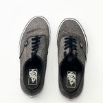 Vans  Black Glitter Lace Up Low Top Canvas Sneakers, Size 8 Photo 5