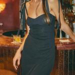 Free People  Black Bow Tie Straps Maxi Dress Photo 0