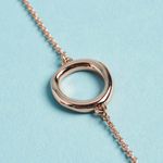 Swavorski Adore Jewelry Organic Circle Bracelet Rose Gold  Crystal Photo 4