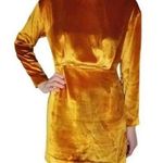 & Other Stories & Other Stories Golden Yellow Velvet Mini Dress Open Back Size 4 Photo 0