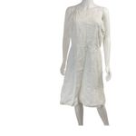 Loft ‎ White Eyelet Sleeveless Mini Dress - Casual Sundress Summer Photo 3