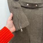 Avec Les Filles  XS Pea Coat Brown Motto Zip Asymmetrical Long Line NWT‎ $200 Photo 6