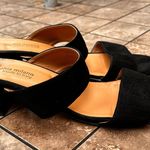Sophia Milano 9 Black Suede Block Heel Leather Women's Sandals Made In Italy Italian Summer Shoes Photo 7
