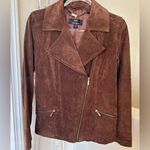 Dennis Basso Brown Leather Moto Jacket Photo 0