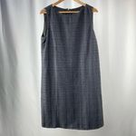 Piazza Sempione Bateau Neckline Mini Shift Dress in Black Size 12 Photo 3