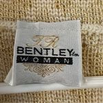 Vintage Bentley Gold Diamond Pattern Open Front Cardigan Sweater Womens Large XL Photo 3