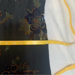 Cache  size 12 vintage floral silk Black Green Patterned Maxi Dress 90s guest Photo 8