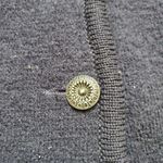 VTG Boiled Wool Cardigan Sweater Women's Size Large Eagle's Eye Button Jacket Blue Photo 2