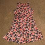 J.Crew Ruched Waist Neon Floral Dress Ruffle Hem Keyhole Back 12 Photo 8