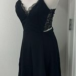Lulus  Lush Small Black Perfect Evening Lace Skater Mini Dress Photo 5