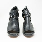 Marc Fisher Mahiya Leather Pyramid Studded Embellished High Heels Shoes Black Photo 1