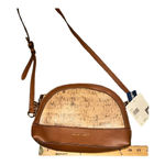 Anne Klein Tan Cork Triple Compartment Crossbody Purse Photo 9