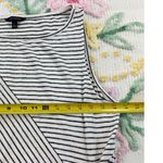 Banana Republic Black White Stripe Asymmetrical Twist Tank Top Womens Large Photo 2