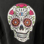 Champion  Black Skull Graphic Sweatshirt Día de Los Muertos Size Medium Photo 1