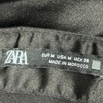 ZARA Black Silk Satin Spaghetti Strap Cami Camisole Midi Tank Slip Dress Size M Photo 7