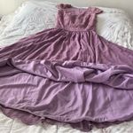 Vivienne Atelier lavender lace chiffon lined button back maxi dress, size L Purple Size L Photo 10