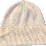 Badgley Mischka Knit Beanie With Cuff NEW One Size Ivory 5% Cashmere Photo 1