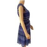 Calvin Klein Blue Printed Sleeveless Chiffon Business Casual Dress Women’s Sz 4 Photo 1