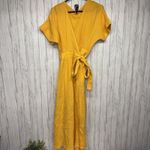 Marine layer Womens Size S Valencia Wrap Dress Yellow Photo 1