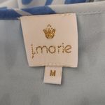 J. Marie Blue Print Ruffle Sleeve Tiered Mini Dress Size Medium NWT Photo 4
