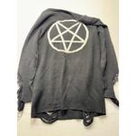 KILLSTAR  World Wide Witch Black Knit Sweater Pentagram Ripped Distressed M Photo 9