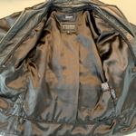 wilson's leather Wilsons Black Leather Jacket Medium Tie Waist Full Zip Front Thinsulate Liner Photo 4