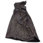 ALC Frank A.L.C. Dress Womens 8 Brown Andie Faux Leather Strapless‎ Cutout Photo 3