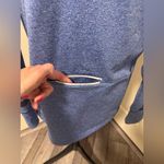 PINK - Victoria's Secret PINK Victoria’s Secret Heather Blue Logo Hoodie Pullover Size Large Photo 5