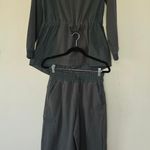 Athleta Triumph Hybrid Sweater Set Wide Leg Pants Bali Green Women's Size S Photo 0