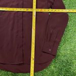 H&M Burgundy soft fabric women’s hidden button up casual shirt (8) Photo 3