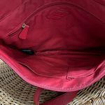 Fossil Fold Over Crossbody Red Pebbled Leather Peyton Photo 3