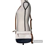 Stone Mountain  crossbody creme blue with tan straps removable also wrist strap Photo 2