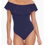 J. Crew Factory Navy off the shoulder bodysuit New size XXL Blue Photo 0