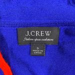 J.Crew Italian Spun Cashmere Hoodie Sweater Womens Size S Blue Red Trim Photo 3