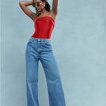 Missguided Bold Red Bandeau One Piece Size M Photo 2