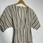 Free People  Women’s Monday Stripe Midi Dress Linen Cotton Size Small Photo 7