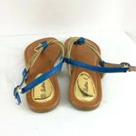 Victoria K Womens Sandals Thong Ankle Strap 10 Blue Photo 2