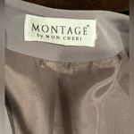 Montage By Mon Cheri Elegant Pewter Frost Gown W/Jacket Set Color Sz. 12 Purple Photo 8