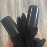 Free People  Black Over the Knee Boots Leather Heeled platform Photo 10