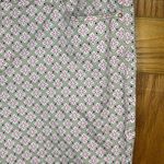 Charter Club  Lexington Straight Floral Print Blue Jean Cut Pants, Size 16 Photo 2