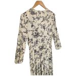 Knox Rose Floral Maxi Crochet V Neck Long Sleeve Dress Navy Cream M Photo 4