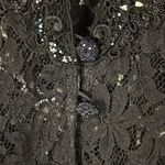Jessica McClintock NWT Vintage  Womens Black Lace‎ Beaded Skirt Suit 10 Photo 7