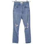 AGOLDE Riley High Rise Straight Cropped Jeans in Whiplash Light Wash Women's 26 Photo 1