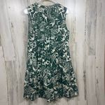 Sundry  for Evereve Every Day Dress Size 1 S Green White Tropical Vacation Resort Photo 7